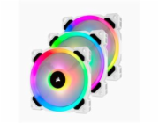 Corsair ventilátor LL Series, LL120 RGB White, 120mm Dual Light Loop RGB LED PWM Fan, 3 Fan Pack with Lighting Node PRO