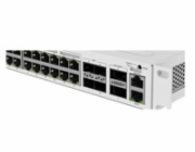 MikroTik Cloud Router Switch CRS354-48P-4S+2Q+RM, 650MHz CPU, 64MB, 1x10/100, 48xGLAN(PoE), 4xSFP+, 2xQSFP, vč. L5