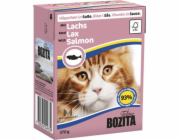 BOZITA Masové kousky s lososem v omáčce – vlhké krmivo pro kočku – 370g