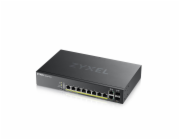 ZYXEL GS2220-10HP Zyxel GS2220-10HP,EU region,8-port GbE L2 PoE Switch with GbE Uplink (1 year NCC Pro pack license bundled)