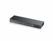 ZYXEL GS2220-28 Zyxel GS2220-28, 28-port Managed Layer2+ Gigabit Ethernet switch, 24x Gigabit metal + 4x Gigabit dual personality (RJ45/