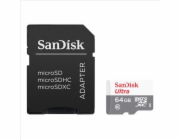 Paměťová karta Sandisk Ultra microSDXC 64 GB 100 MB/s Class 10 UHS-I, s adaptérem 