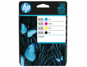 HP 934 originální inkoustová kazeta černá, azurová, purpurová, žlutá 6ZC72AE HP 934 Black / 935 CMY Ink Cartridge 4-Pack