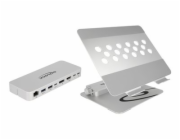 Delock - Dokovací stanice + stojan na notebook/tablet - USB-C / Thunderbolt 3 - HDMI, DP - 1GbE
