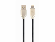 Gembird kábel nabíjací Lightning 8-pin (M) na USB 2.0 (M), prémiový, gumovo - opletený, 2 m, červený