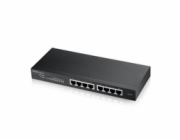Zyxel GS1915-8 8-port Gigabit Web Smart switch, 8x gigabit RJ45, fanless