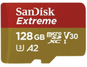 SanDisk micro SDXC karta 128GB Extreme Action Cams and Drones (190 MB/s Class 10, UHS-I U3 V30) + adaptér