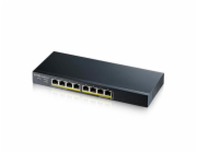 Zyxel GS1900-8HP v3 8-port Desktop Gigabit Web Smart PoE switch: 8x Gigabit metal, IPv6, PoE budget 70W, fanless