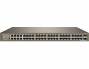 Tenda TEG1050F Tenda TEG1050F 48x Gigabit s SFP, 48x RJ45 + 2x SFP, Fanless - bez ventilátorů, Rackmount, VLAN, 6kV