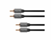 Kabel 2x Cinch konektor/2x Cinch konektor 1m KRUGER & MATZ KM0304