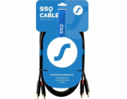 SSQ RCARCA3 - kabel 2x RCA - 2x RCA - 3 m, Černá