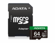 ADATA Paměťová karta SPEED PLUS microSDXC 64 GB (UHS-I U3, třída 10, V30, A2)
