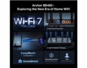 TP-Link Archer BE400 EasyMesh WiFi7 router(BE6500,2,4GHz/5GHz,1x2,5GbEWAN,1x2,5GbELAN,3xGbELAN,1xUSB3.0)
