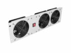 VERTIKÁLNÍ VENTILAČNÍ PANEL 19" 3U PRO RACK TŘI VENTILÁTO...