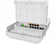 Switch Mikrotik netPower Lite 8P venkovní, 8x GLAN s PoE, 2x SFP+, UPS