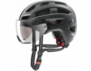 Cyklistická helma UVEX Finale visor 56–61 cm, black matt