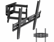 Držák / závěs na televizor Maclean, max. VESA 400×400, 32–70", do 40 kg, černý, nastavení sklonu +12° až –12° a otáčení +60° až –60°, MC-192