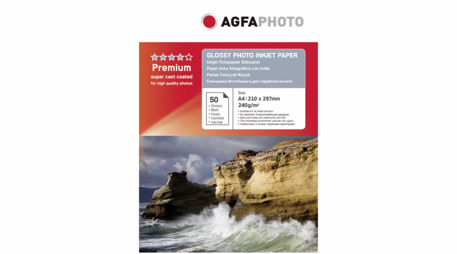 AgfaPhoto Premium leskly foto papir 240 g, A 4, 50 listu