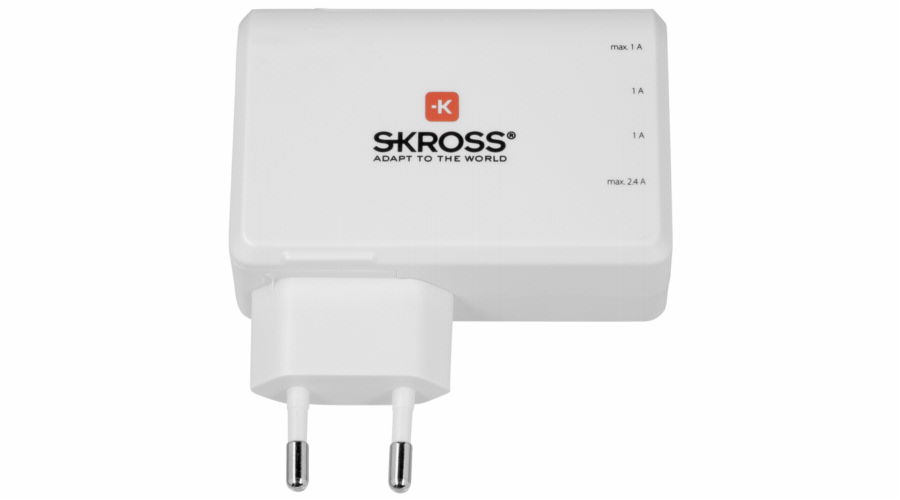 SKROSS Euro USB nabíjecí adaptér, 4800mA, 4x USB výstup