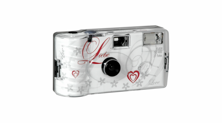 Fotoaparát na jedno pouzití s bleskem 400 27 "Love" bílý