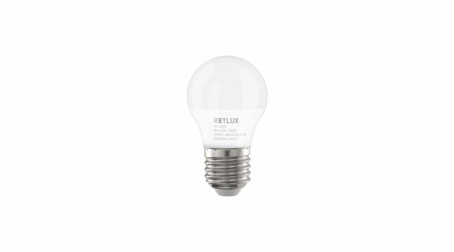 Retlux RLL 439 G45 E27 LED žárovka Mini Globe 6W