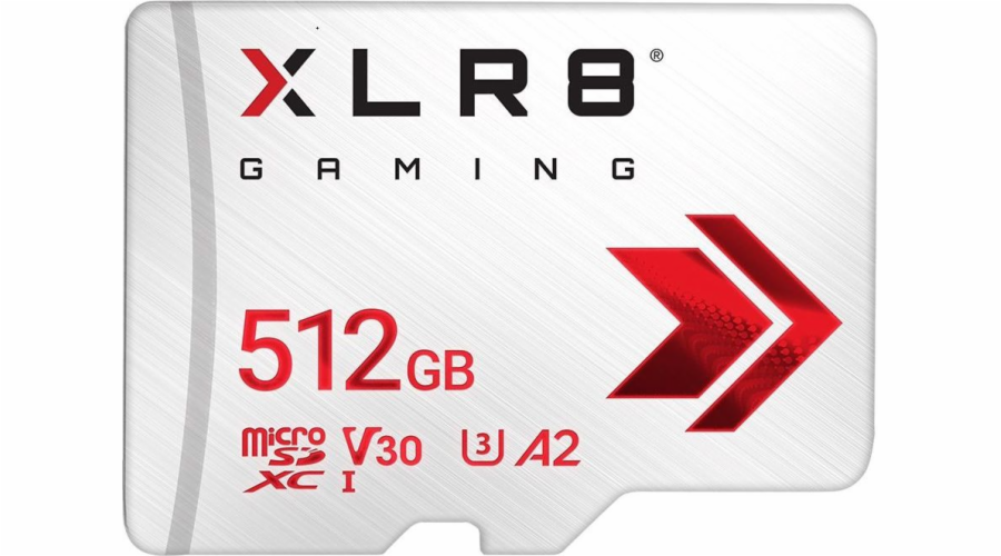PNY XLR8 Gaming MicroSDXC 512 GB Class 10 UHS-I/U3 A2 V30 karta (P-SDU512V32100XR-GE)