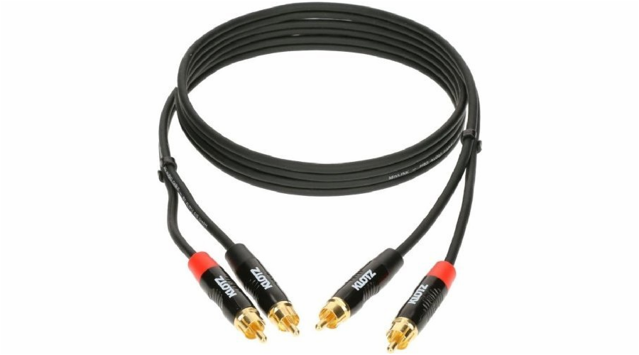 Kabel Klotz RCA (Cinch) x2 - RCA (Cinch) x2 3m černý