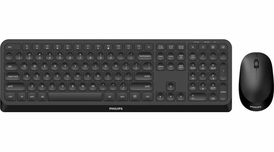 Philips 3000 series SPT6307B/00 keyboard Mouse included RF Wireless US English Black