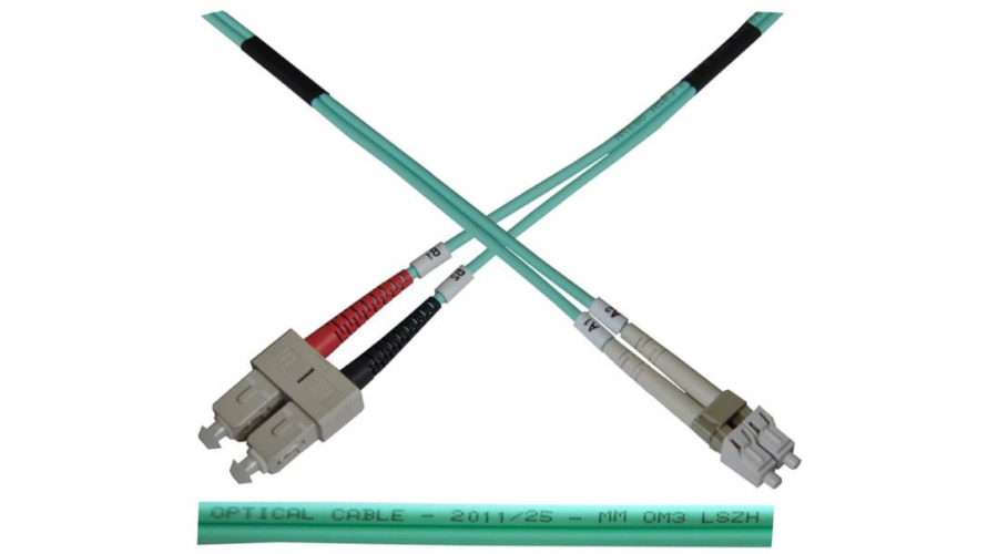 Optický patch kabel duplex LC-SC 50/125 MM 5m OM3