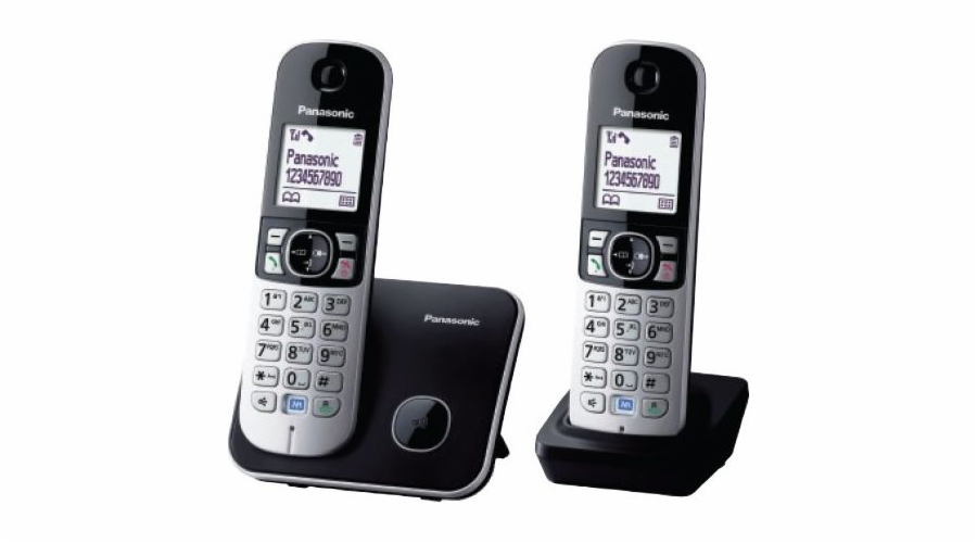 Stolní telefon Panasonic KX-TG6812PDB černo-stříbrný