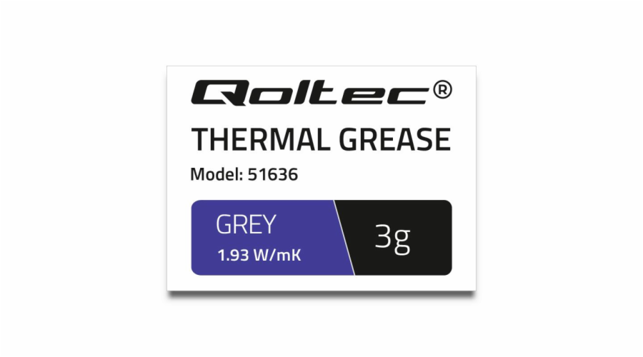 QOLTEC 51636 Qoltec teplovodivá pasta 1.93 W/m-K 3g grey