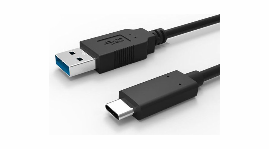 Kabel USB Logo USB-A - USB-C 1 m Czarny