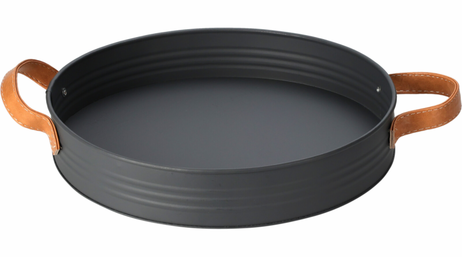 Podnos servírovací kovový černý 30,5x5,5 cm