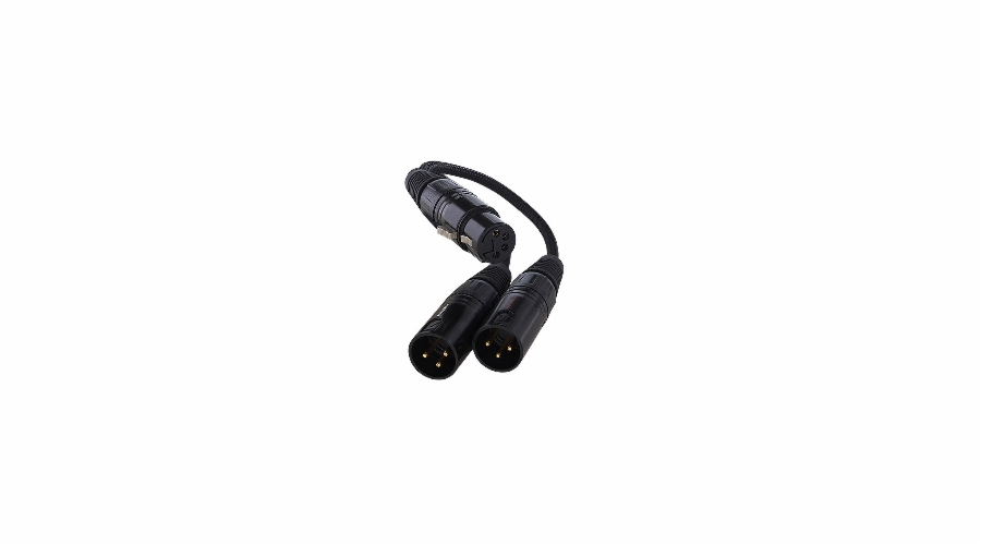 FuruTech -Adl XLR kabel - XLR X2 0,1 m černé