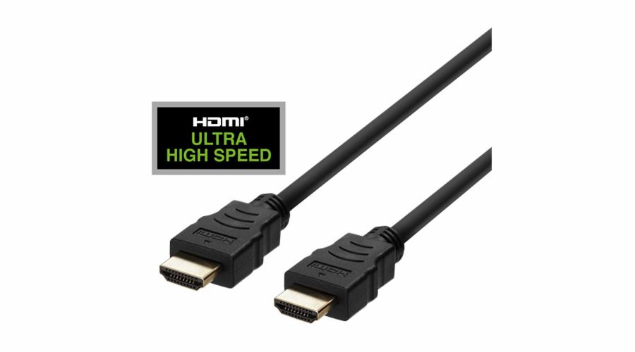 DELTACO Kabel HDMI 2.1 M/M 3m, 8K Ultra High, černý