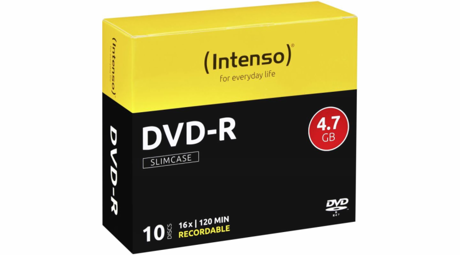 INTENSO DVD-R Slim Case 4,7GB 10ks
