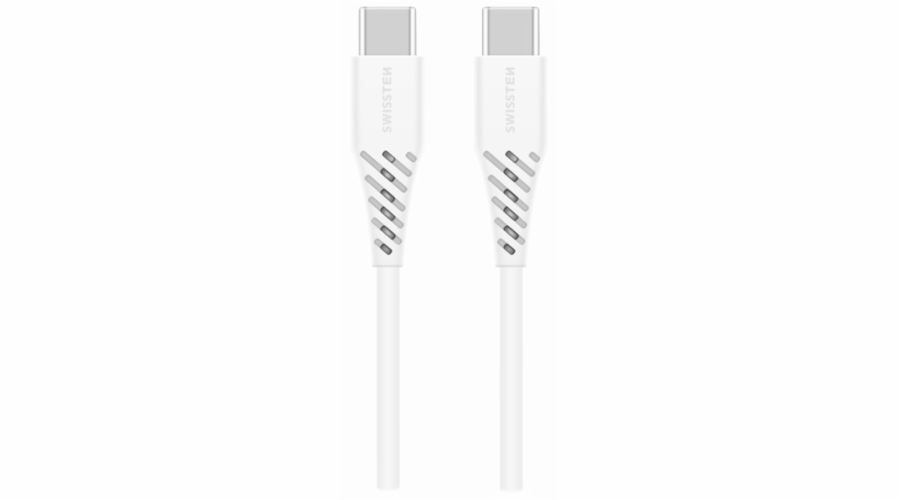 Swissten Datový kabel TPE USB-C / USB-C PD 5 A (100 W) 2,5 M bílý