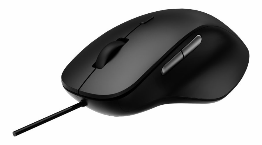 Rapoo N500 black ergonomic wired optical Mouse
