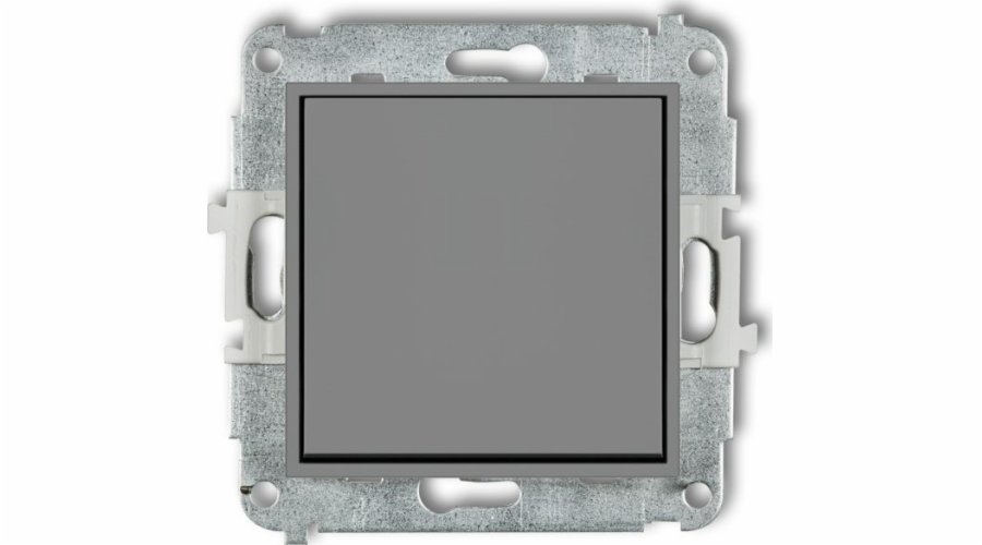 Karlik Mini jednopólový spínač, matně šedý (27MWP-1)