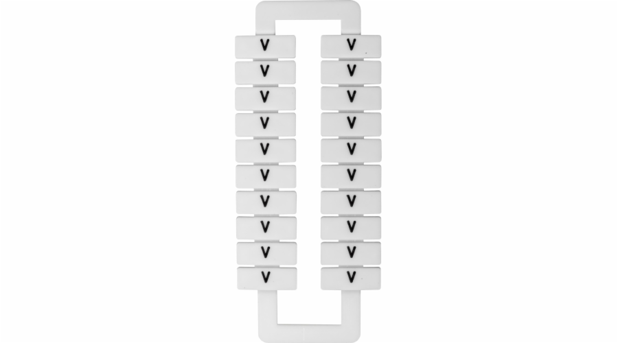 EM GROUP Označovač pro EURO konektory 2,5-70mm2 /V/ bílý 20 ks. (43192)