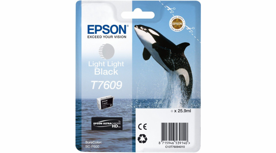 Inkoustová kazeta Epson T7609 Světle černá UltraChrome HD – C13T76094010