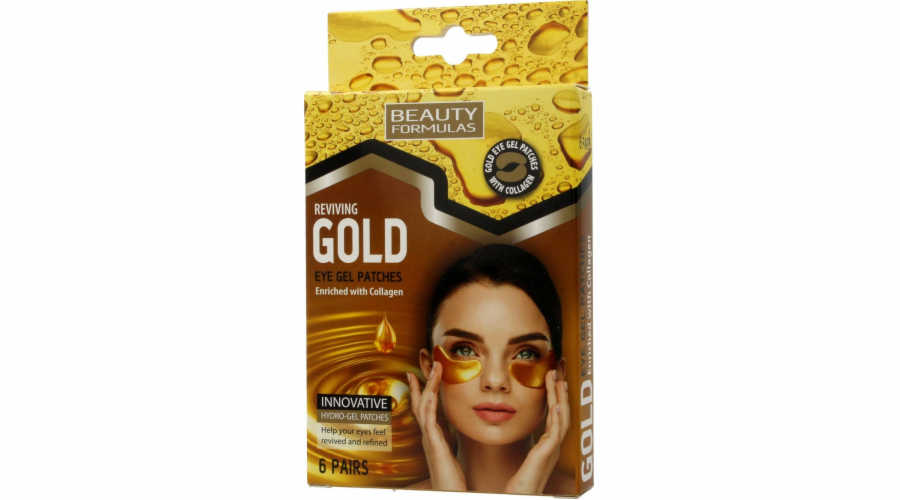 Beauty Formulas Zlaté náplasti na oči Zlaté 12 ks.