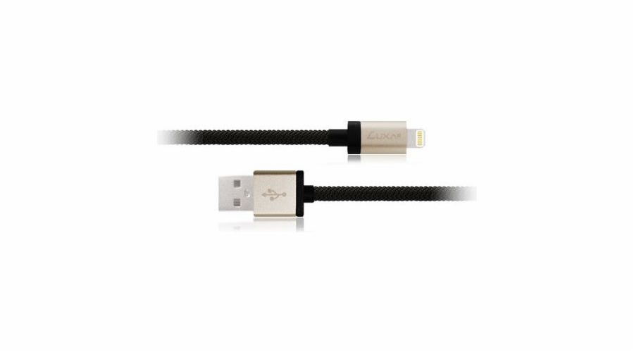 Luxa2 USB kabel MFi Lightning kabel 1m hliník černá+zlatá (PO-APP-ALL1CP-00)