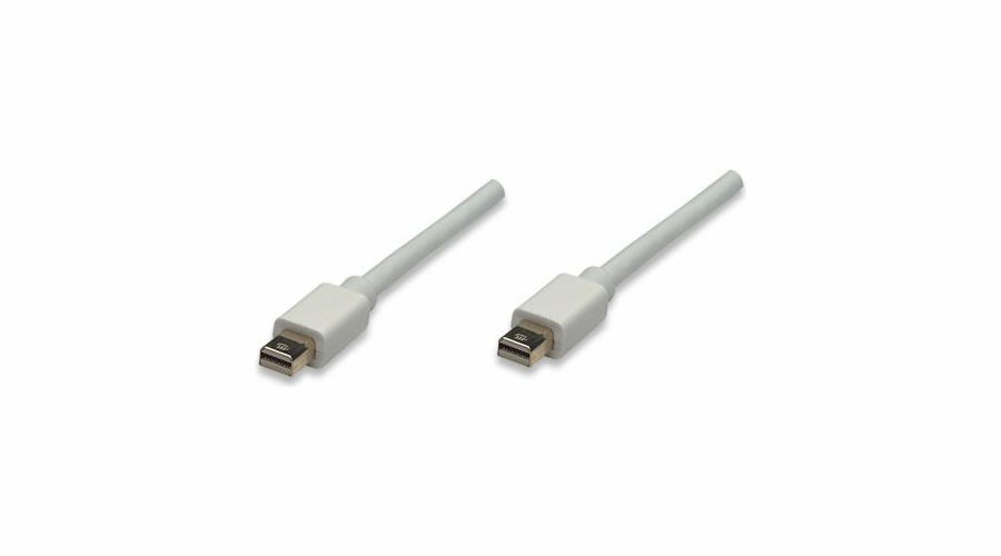 Manhattan DisplayPort Mini – kabel DisplayPort Mini 1 m bílý (324557)
