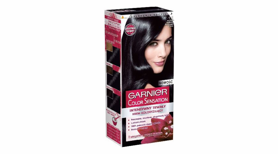 Garnier Color Sensation Coloring cream 1.0 Onyx Black - Hluboká onyxová černá