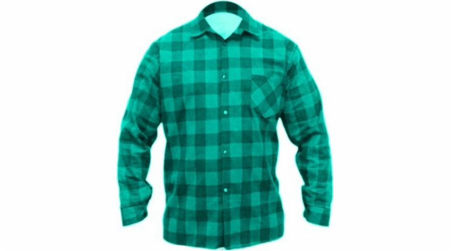 Dedra zelená flanelová košile, velikost M, 100% bavlna (BH51F4-M)