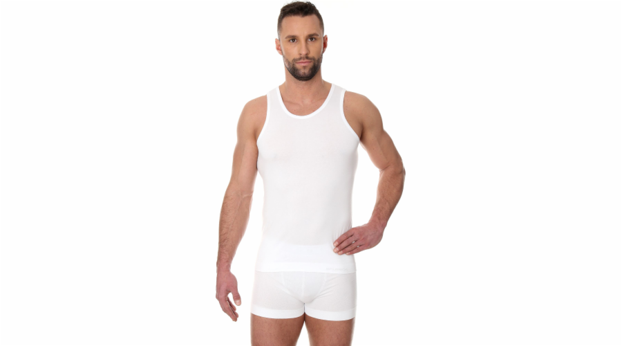 Pánské bavlněné tričko Brubeck Comfort, bílé, velikost M (TA00540A)