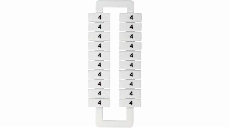 EM GROUP Označovač pro kolejové svorkovnice 2,5-70mm2 /4/ bílý (43192)