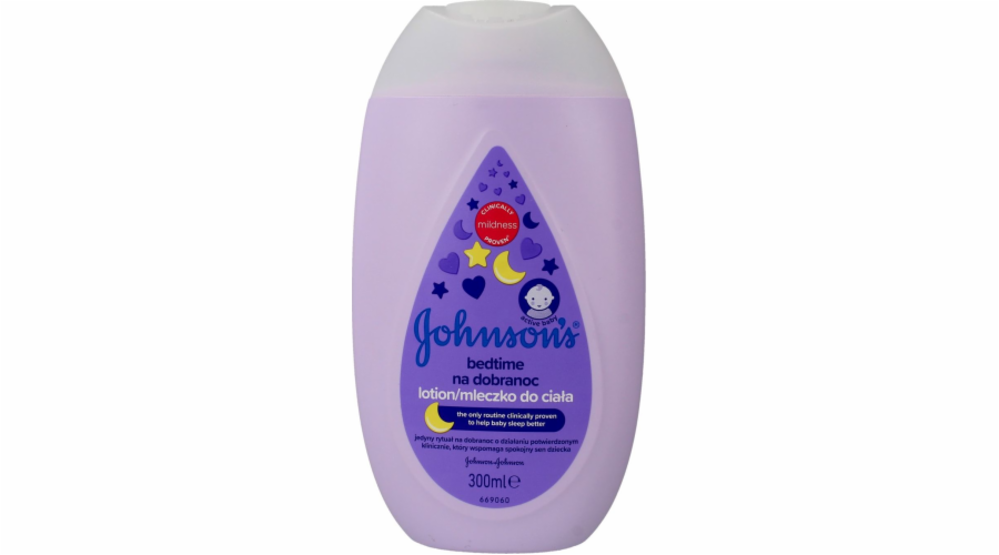 Johnsons Bedtime Lotion tělové mléko pro děti před spaním s relaxační vůní a nádechem levandule 300 ml