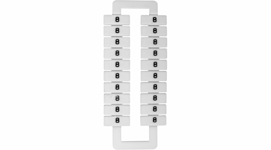 EM GROUP Označovač pro kolejové svorkovnice 2,5-70mm2 /8/ bílý (43192)